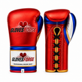 GlovesForge Pro Lace-Up Boxing Gloves – Red / Blue