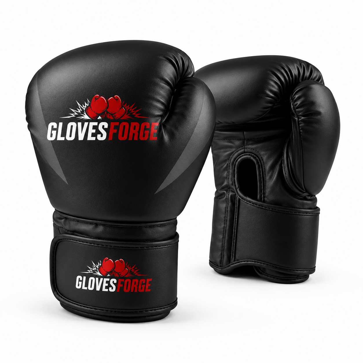 GlovesForge Stealth Pro Boxing Gloves – Matte Black