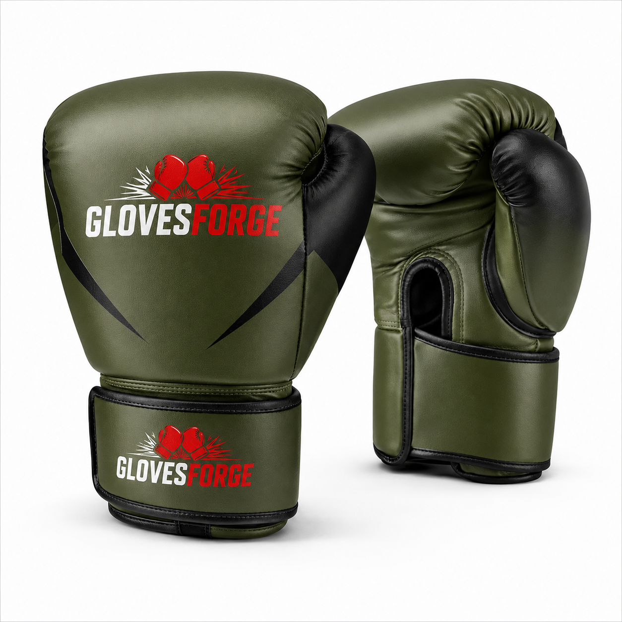 GlovesForge Tactical Boxing Gloves – Army Green Performance Edition